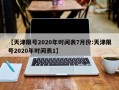 【天津限号2020年时间表7月份:天津限号2020年时间表1】